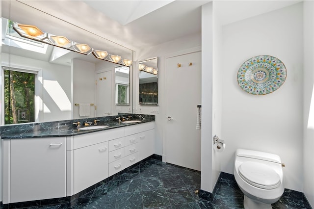 241 W Chapel Ridge Rd, Fox Chapel, PA 15238 - bathroom with double vanity and marble finish floors