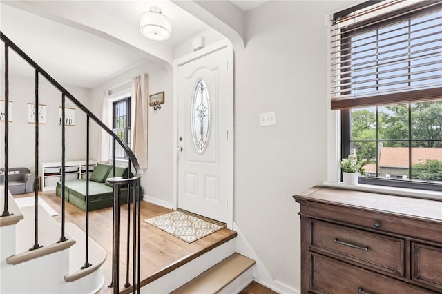 2805 Hamilton Ave, Shaler, PA 15116 - foyer featuring stairway and light wood-style floors