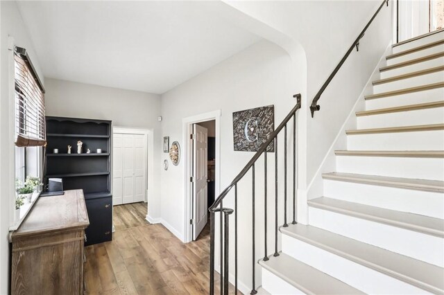 2805 Hamilton Ave, Shaler, PA 15116 - foyer featuring healthy amount of natural light, wood finished floors, and stairs
