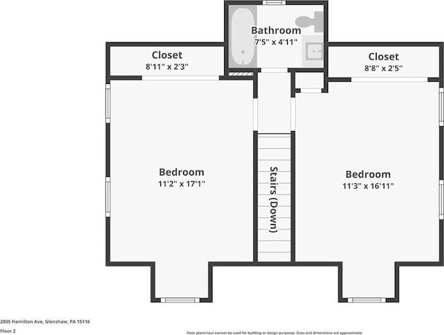 2805 Hamilton Ave, Shaler, PA 15116 - view of floor plan / room layout