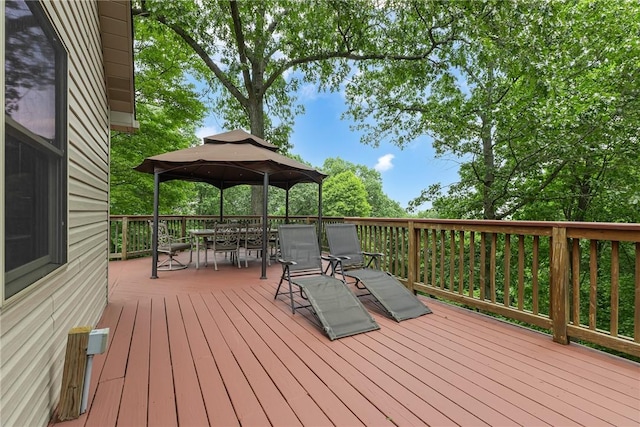 3824 Ridge Rd, Independence Bea, PA 15001 - deck featuring a gazebo and outdoor dining area
