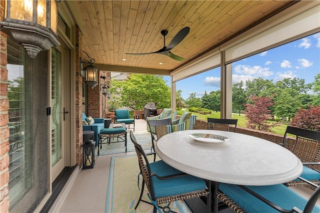 1055 Saint Mellion Dr, Collier Twp, PA 15142 - view of patio / terrace with a ceiling fan, outdoor dining space, and outdoor lounge area