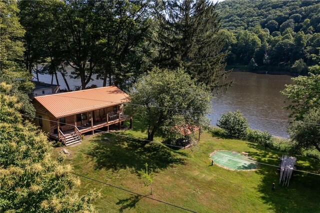 470 Truitt Rd, Pa, PA 16374 - aerial view of property and surrounding area with a nearby body of water