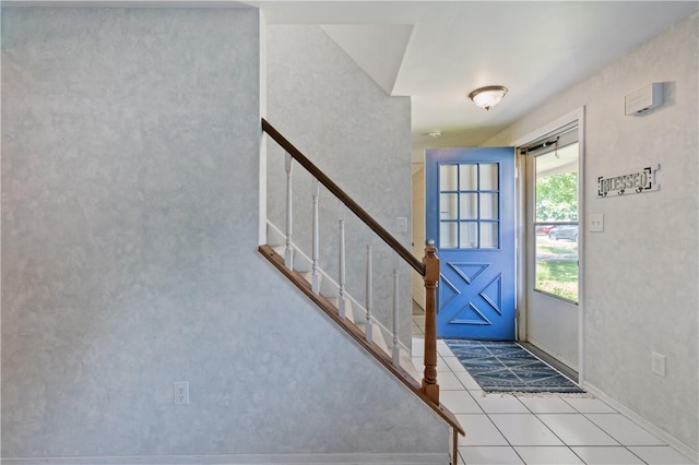 126 Penn Lear Dr, Monroeville, PA 15146 - tiled foyer entrance with stairway
