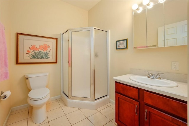 560 Madison Blvd, New Sewickley Twp, PA 15042 - bathroom featuring a stall shower, vanity, and tile patterned floors
