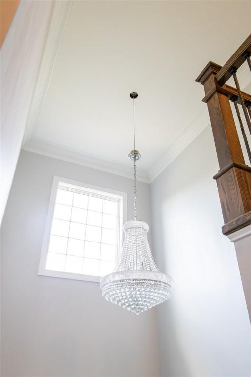 203 Ironwood Ct, Peters Twp, PA 15367 - detailed view of a chandelier and ornamental molding