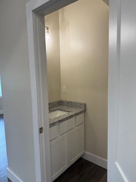 3273 Brodhead Rd Unit D, Center Twp Bea, PA 15001 - bathroom featuring vanity and wood finished floors