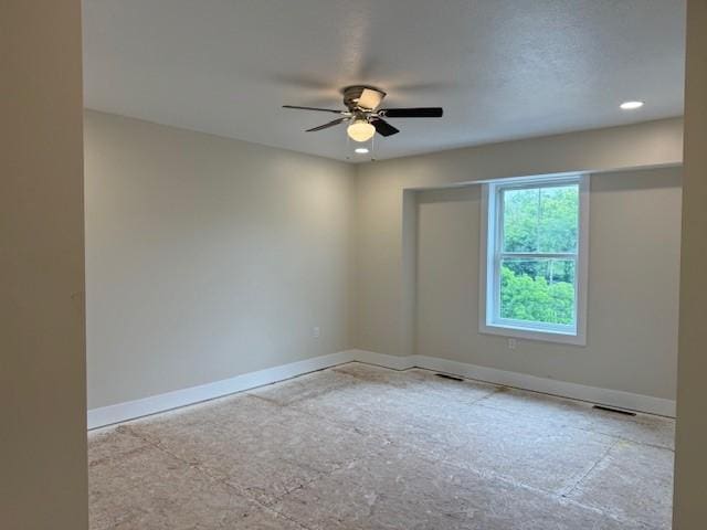 3273 Brodhead Rd Unit D, Center Twp Bea, PA 15001 - empty room with ceiling fan and recessed lighting