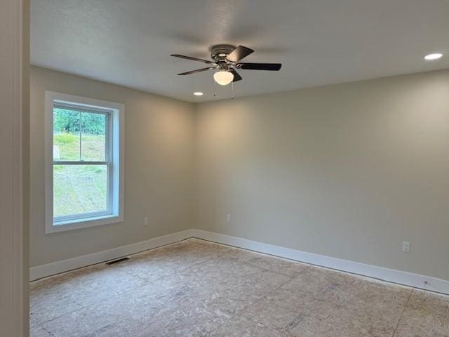 3273 Brodhead Rd Unit D, Center Twp Bea, PA 15001 - spare room featuring a ceiling fan and recessed lighting