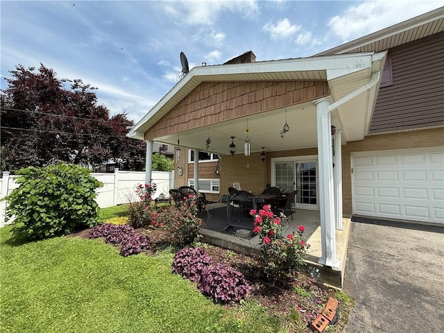 570 Hancock St, Cherryhll Twp/Clymer, PA 15728 - view of patio / terrace featuring a garage