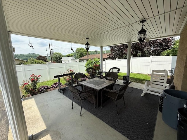 570 Hancock St, Cherryhll Twp/Clymer, PA 15728 - fenced backyard featuring outdoor dining area and a patio area
