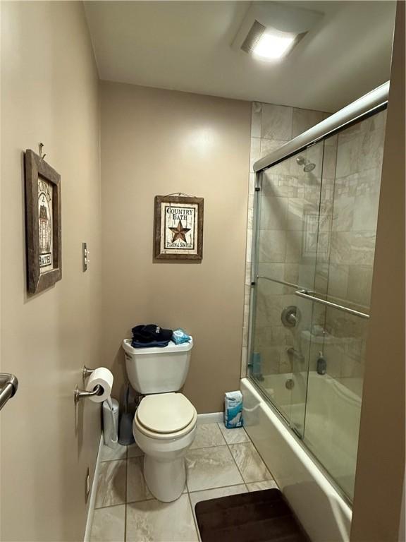 570 Hancock St, Cherryhll Twp/Clymer, PA 15728 - full bathroom featuring combined bath / shower with glass door and marble finish floors