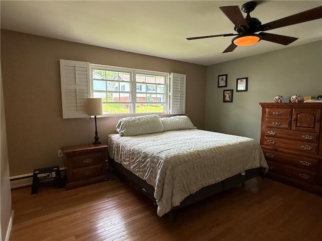 570 Hancock St, Cherryhll Twp/Clymer, PA 15728 - bedroom featuring dark wood-style floors and ceiling fan