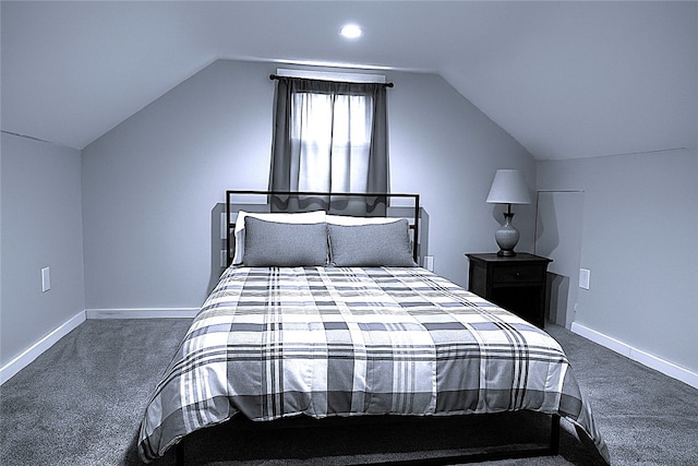 117 Oregon Ave, Vandergrift Wml, PA 15690 - bedroom with dark carpet and vaulted ceiling