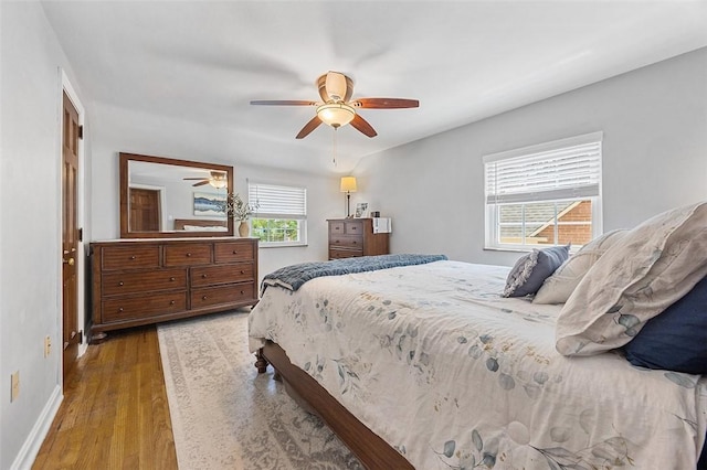 304 Fieldbrook Dr, Mt Lebanon, PA 15228 - bedroom with wood finished floors and ceiling fan