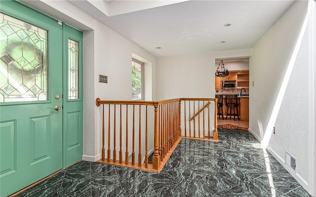 116 Parkfel Ave, Mccandless, PA 15237 - entryway with marble look tiles and baseboards
