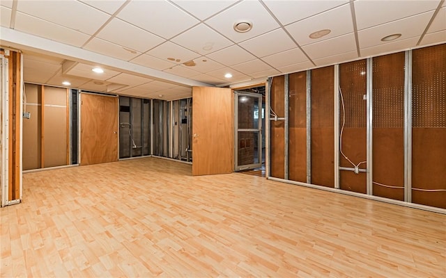 116 Parkfel Ave, Mccandless, PA 15237 - unfurnished room with wood finished floors, a paneled ceiling, and recessed lighting