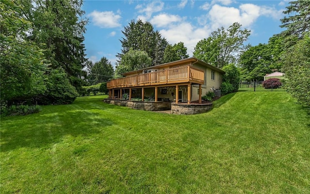 116 Parkfel Ave, Mccandless, PA 15237 - view of yard featuring a wooden deck