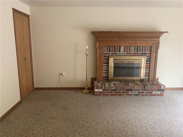 111 Brandywine Dr, Manor, PA 15642 - detailed view of carpet flooring and a brick fireplace