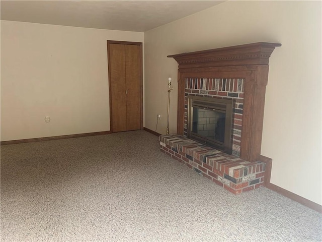 111 Brandywine Dr, Manor, PA 15642 - unfurnished living room with a fireplace and carpet