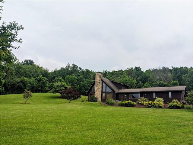 350 American Legion Rd, Unity Twp, PA 15650 - view of green lawn with a forest view