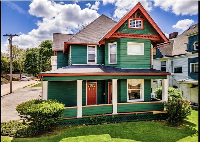 334 E State St, Sharon, PA 16146 - victorian home featuring a porch and a front yard