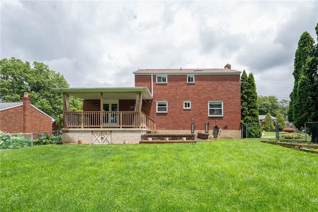 524 Saint Andrews Dr, Hempfield Twp Wml, PA 15601 - back of property featuring brick siding and a chimney
