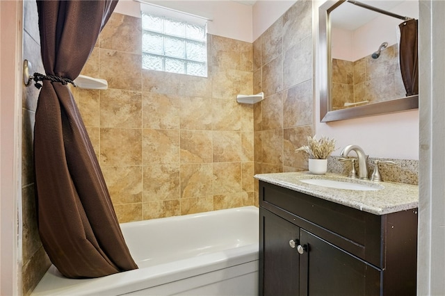 2315 Jane St, South Side, PA 15203 - bathroom with vanity and shower / bathtub combination with curtain