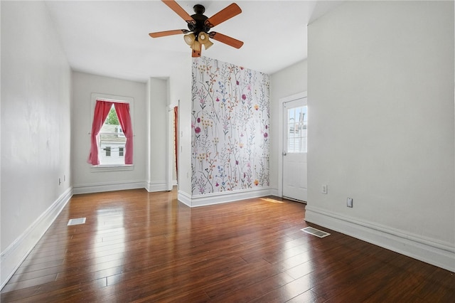 2315 Jane St, South Side, PA 15203 - spare room with a ceiling fan and hardwood / wood-style floors