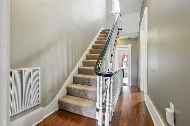 2315 Jane St, South Side, PA 15203 - stairs with wood finished floors and baseboards