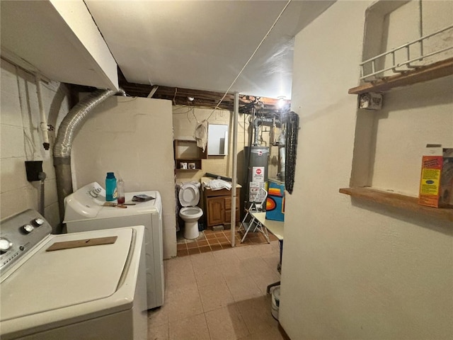 105 Fern Way, Glassport, PA 15045 - laundry area featuring separate washer and dryer and gas water heater