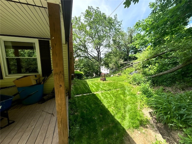 105 Fern Way, Glassport, PA 15045 - view of green lawn with a deck