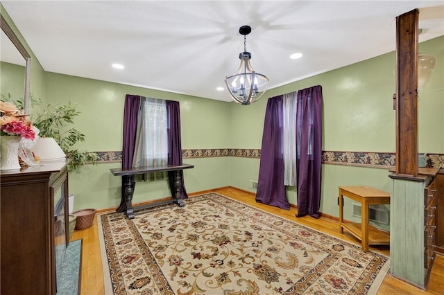 914 E Smithfield St, Elizabeth Twp/Boro, PA 15135 - dining area featuring wood finished floors, a chandelier, and recessed lighting
