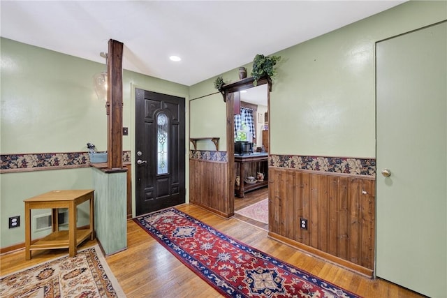 914 E Smithfield St, Elizabeth Twp/Boro, PA 15135 - foyer with wood finished floors and a wainscoted wall