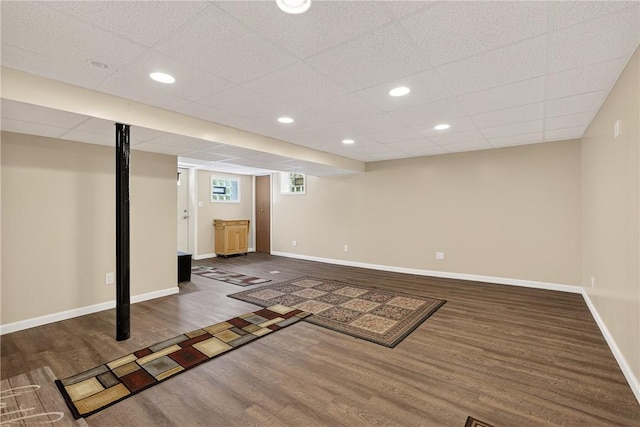914 E Smithfield St, Elizabeth Twp/Boro, PA 15135 - basement featuring wood finished floors, recessed lighting, and a drop ceiling