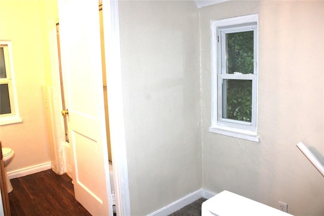 526 Pennwood Dr, Penn Hills, PA 15235 - bathroom with toilet and wood finished floors