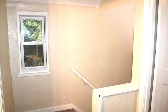 526 Pennwood Dr, Penn Hills, PA 15235 - stairway featuring baseboards