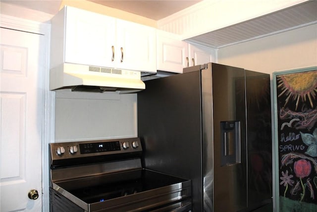 526 Pennwood Dr, Penn Hills, PA 15235 - kitchen featuring appliances with stainless steel finishes, under cabinet range hood, and white cabinetry