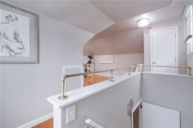2201 Wilmington Rd, Neshannock Twp, PA 16105 - kitchen with wood finished floors and vaulted ceiling