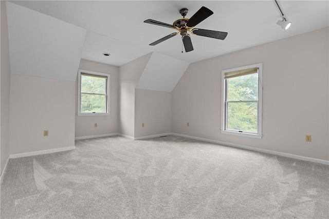 4 Pleasant Grove Dr, Patterson Heights, PA 15010 - additional living space with healthy amount of natural light, carpet flooring, lofted ceiling, and a ceiling fan