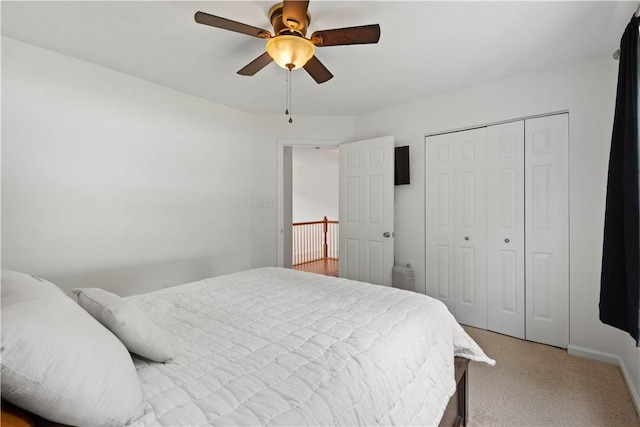 317 Shady Glen Dr, Moon/Crescent Twp, PA 15108 - carpeted bedroom with a closet and ceiling fan