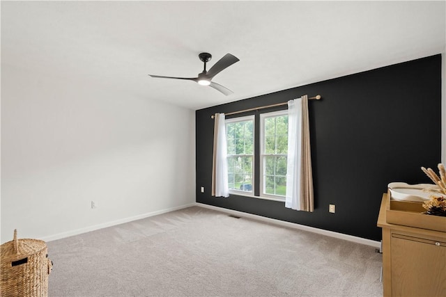 317 Shady Glen Dr, Moon/Crescent Twp, PA 15108 - unfurnished bedroom with light colored carpet and ceiling fan