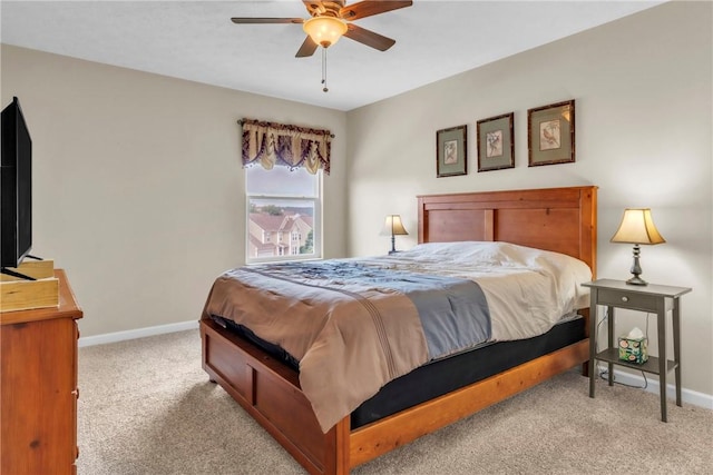 201 Millstream Ln, Zelienople Boro, PA 16063 - carpeted bedroom featuring baseboards and a ceiling fan