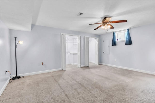 201 Millstream Ln, Zelienople Boro, PA 16063 - unfurnished living room with a ceiling fan and carpet