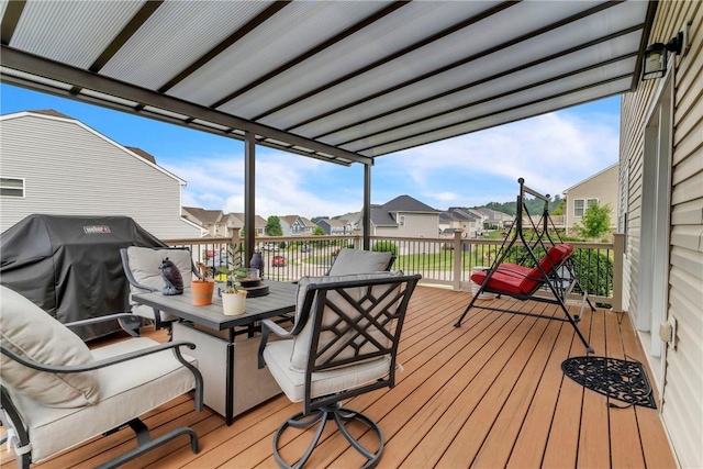 201 Millstream Ln, Zelienople Boro, PA 16063 - deck with a residential view and a grill