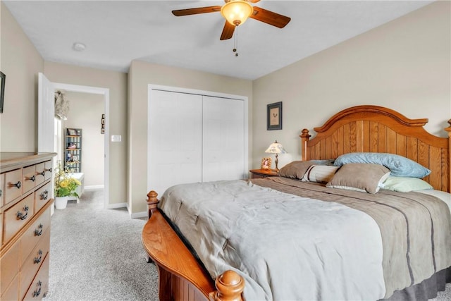 201 Millstream Ln, Zelienople Boro, PA 16063 - carpeted bedroom featuring a closet and a ceiling fan