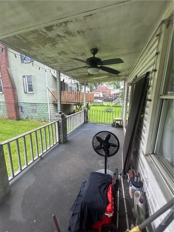 108 Leneake St, Wilkins Twp, PA 15145 - porch with a ceiling fan