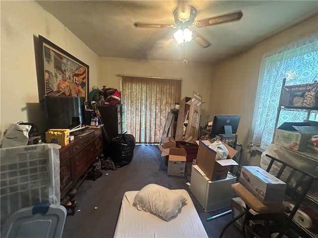 108 Leneake St, Wilkins Twp, PA 15145 - bedroom with carpet floors, ceiling fan, and an office area