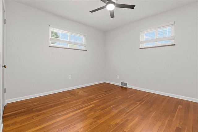 5311 Clearview Ave, Hopewell Twp Bea, PA 15001 - empty room featuring plenty of natural light, wood finished floors, and ceiling fan
