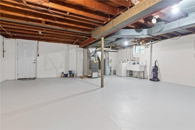 5311 Clearview Ave, Hopewell Twp Bea, PA 15001 - below grade area with washer / dryer, water heater, and heating unit